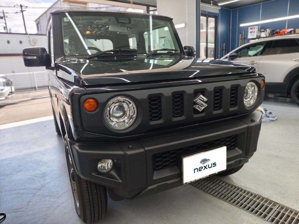 岡山市のお客様にフロントガラス飛び石修理 ジムニー【nexus株式会社】