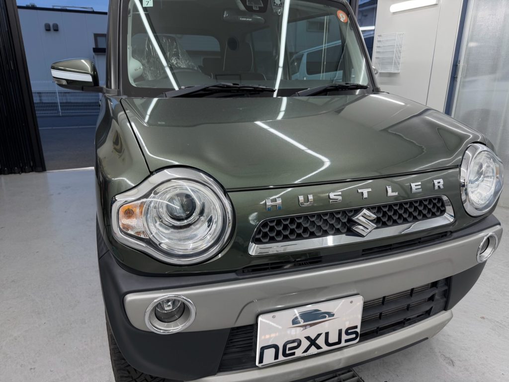 岡山市のお客様にフロントガラス飛び石修理 ハスラー【nexus株式会社】