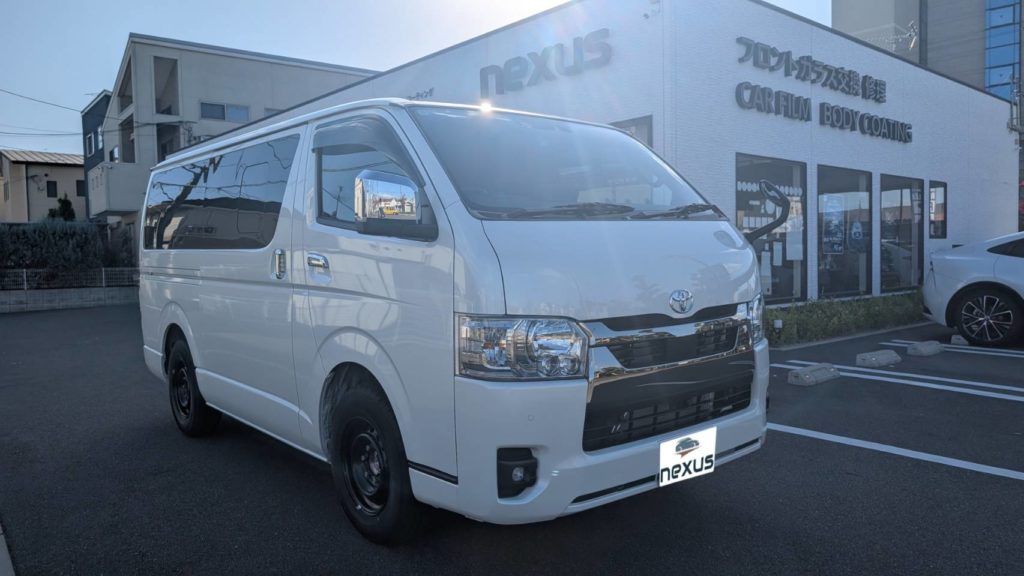 岡山市のお客様にカーフィルム(プレミアム5%) ハイエース【nexus株式会社】