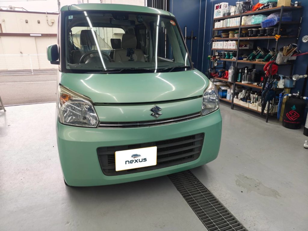 赤磐市のお客様にフロントガラス交換　スペーシア【nexus株式会社】