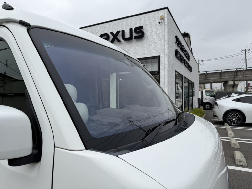 岡山市のお客様です。フロントガラス交換(コートテクト)　エブリィ【nexus株式会社】