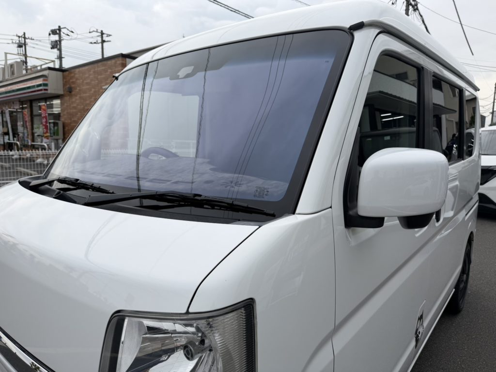 岡山市のお客様です。フロントガラス交換(コートテクト)　エブリィ【nexus株式会社】