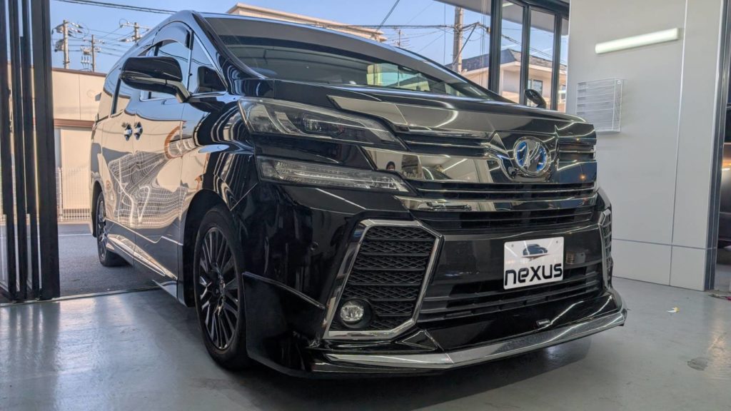 倉敷市のお客様にフロントガラス飛び石修理　ヴェルファイア【nexus株式会社】