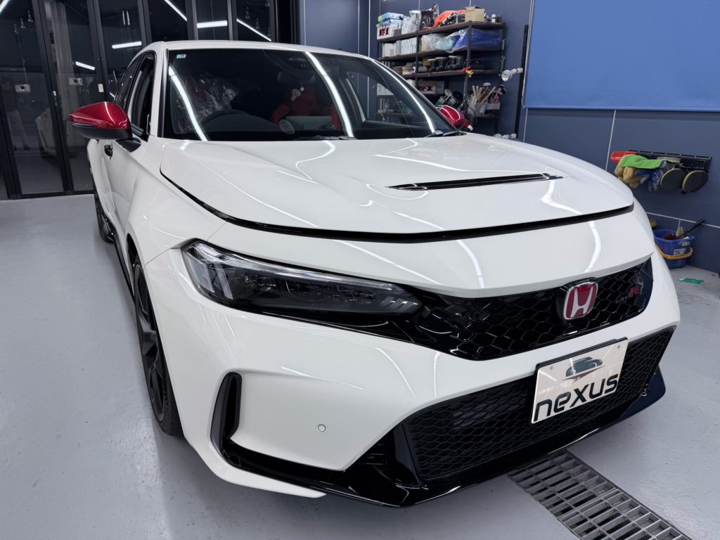 倉敷市のお客様にフロントガラス交換　シビック【nexus株式会社】