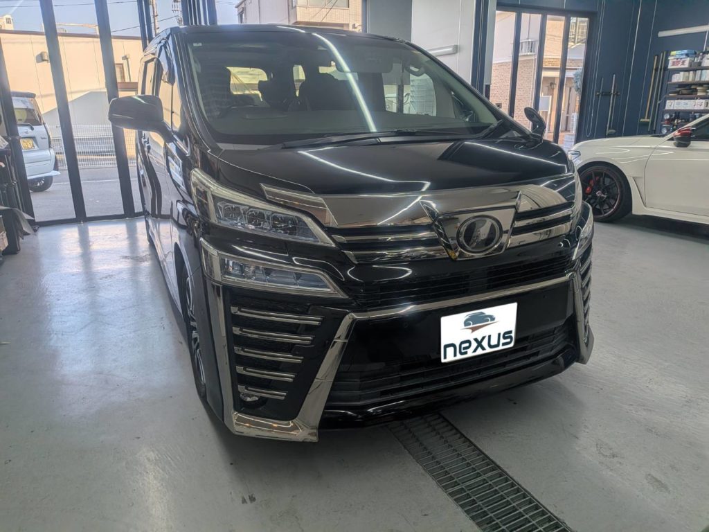 岡山市のお客様にフロントガラス飛び石修理 ヴェルファイア【nexus株式会社】