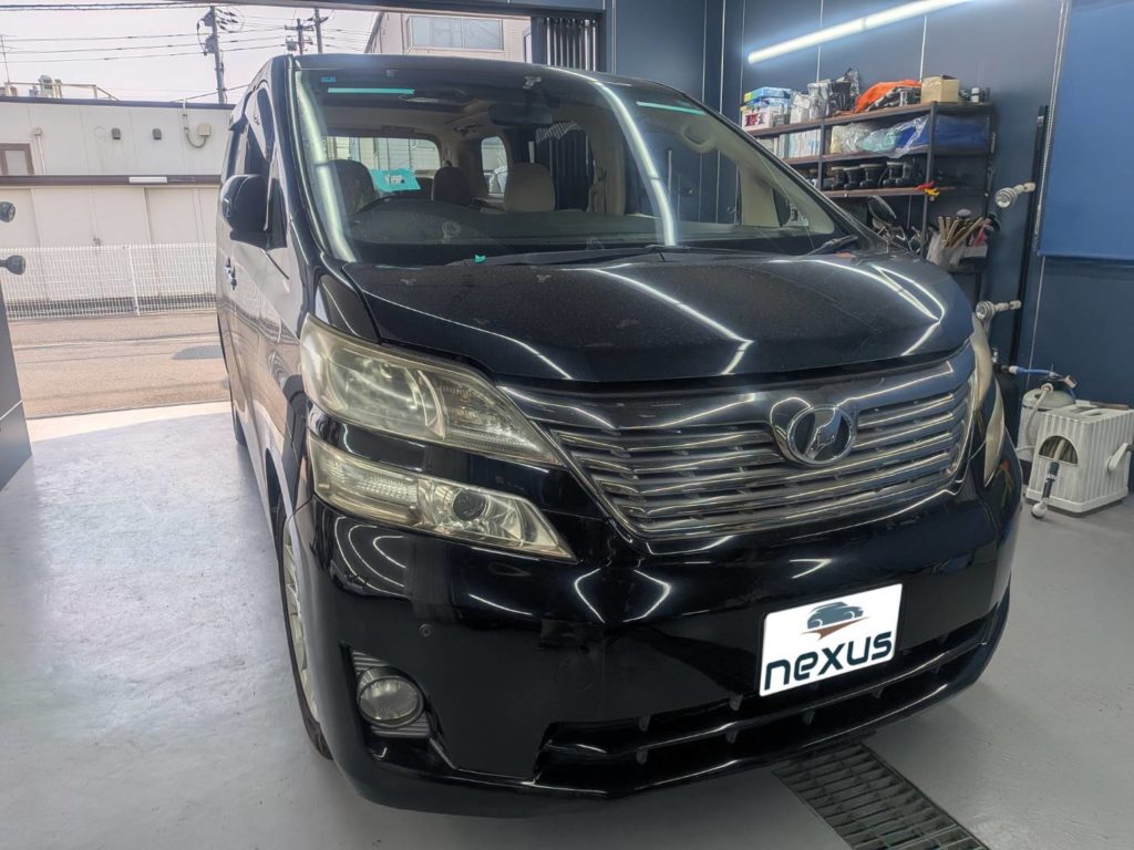 岡山市のお客様にフロントガラス交換　ヴェルファイア【nexus株式会社】