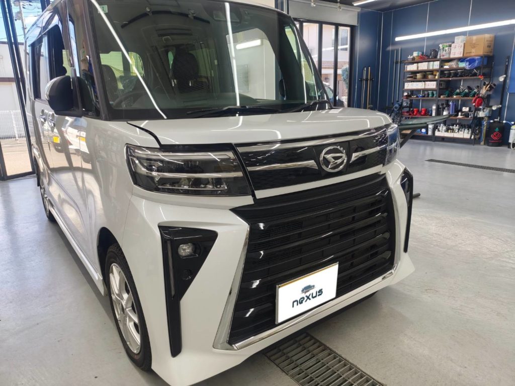 岡山市のお客様にフロントガラス交換　タント【nexus株式会社】