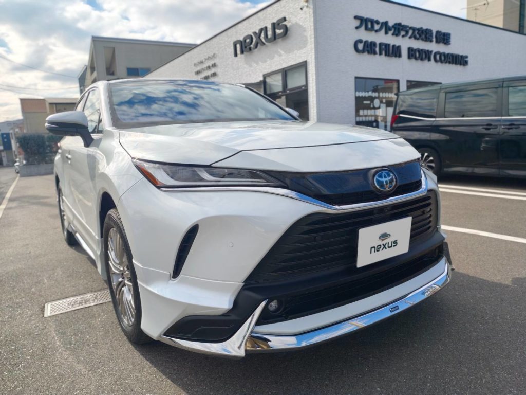 福山市のお客様にコーティング(プレミアム) +フィルム(ゴースト)　ハリアー【nexus株式会社】