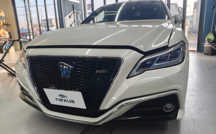 岡山市のお客様にフロントガラス交換　クラウン【nexus株式会社】