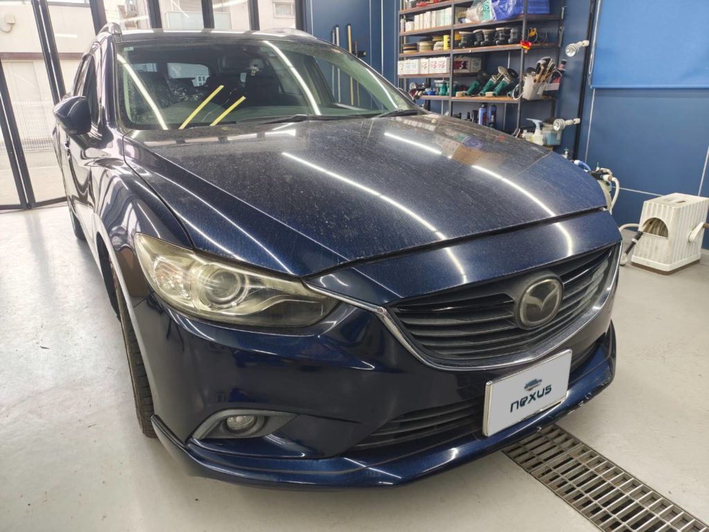 岡山市のお客様にフロントガラス交換　アテンザ【nexus株式会社】