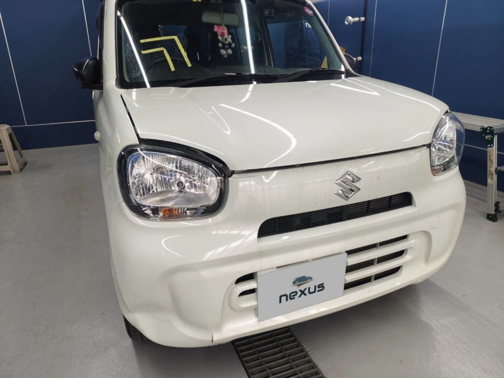 岡山市のお客様にフロントガラス交換　アルト【nexus株式会社】