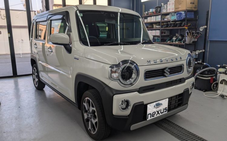 浅口郡里庄町のお客様にフロントガラス飛び石修理　ハスラー【nexus株式会社】