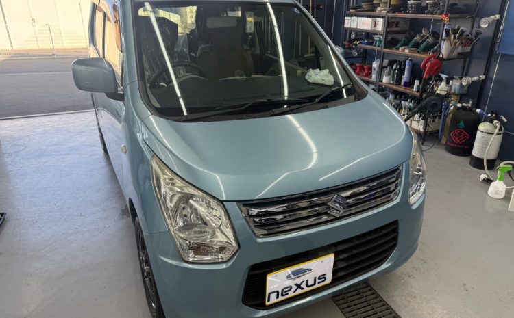 倉敷市のお客様にフロントガラス飛び石修理　ワゴンR【nexus株式会社】