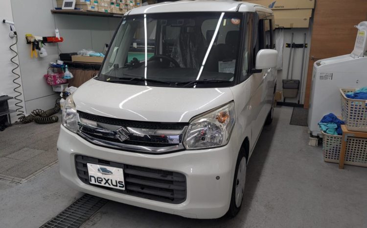 倉敷市のお客様にフロントガラス交換　スペーシア【nexus株式会社】