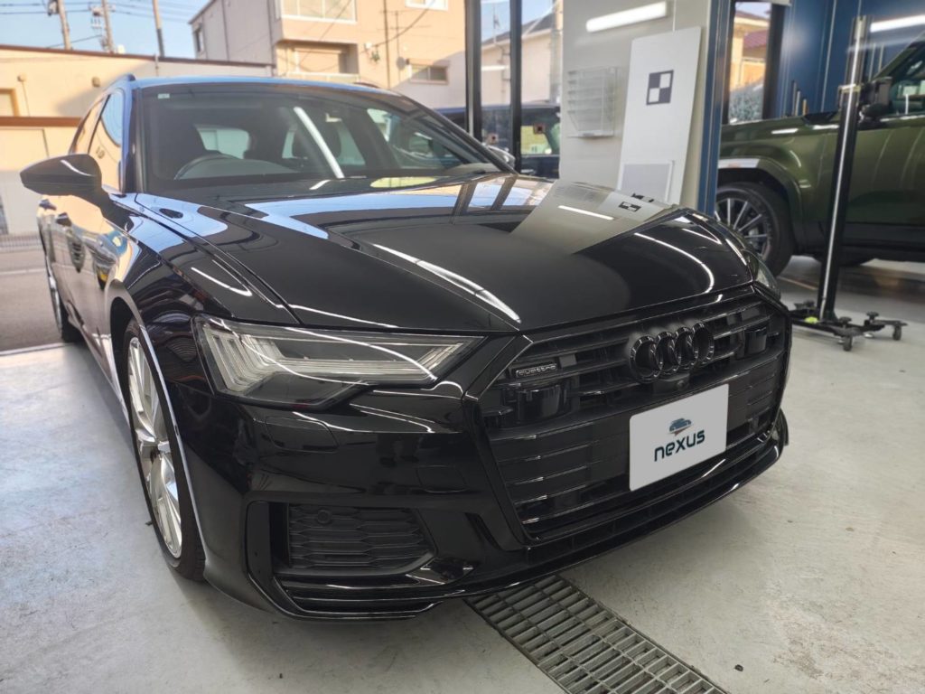 岡山市のお客様にフロントガラス飛び石修理 A6【nexus株式会社】