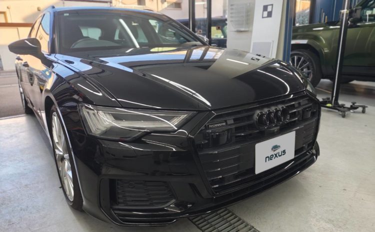 岡山市のお客様にフロントガラス飛び石修理　A6【nexus株式会社】