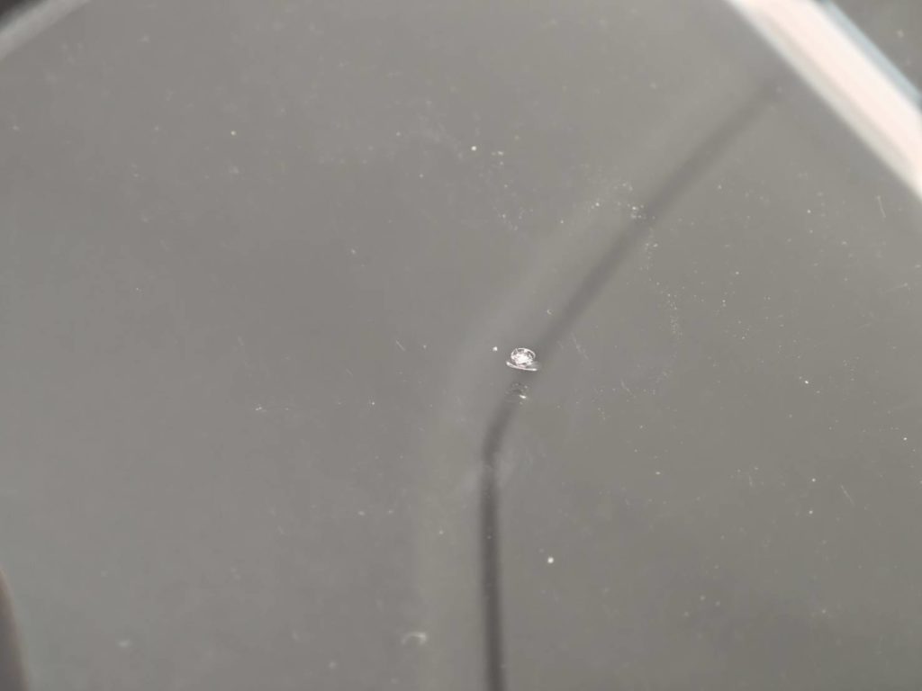 岡山市のお客様にフロントガラス飛び石修理 A6【nexus株式会社】