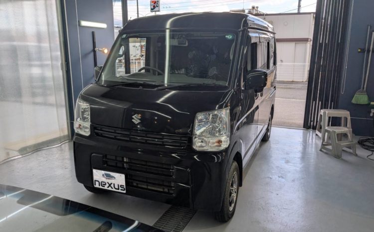 岡山市のお客様です。フロントガラス交換(コートテクト)　エブリィ【nexus株式会社】