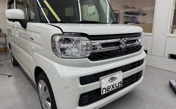 倉敷市のお客様にフロントガラス交換　スペーシア【nexus株式会社】